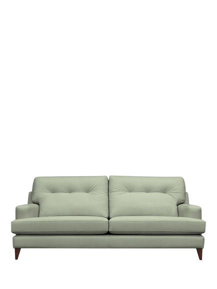 G Plan Vintage Seventy Two Large 4 Leather Seater Sofa, Dark Leg, Cambridge Olive Leather