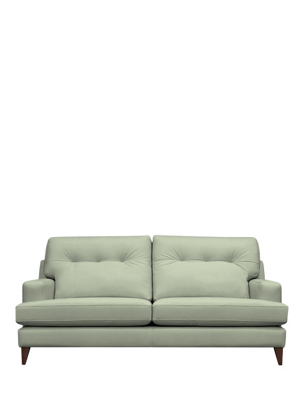 G Plan Vintage Seventy Two Medium 3 Seater Leather Sofa, Dark Leg, Cambridge Olive Leather