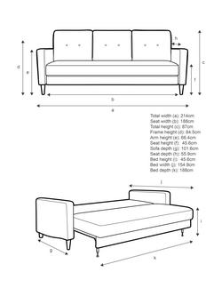 G Plan Vintage The Fifty Four Large 3 Seater Sofa Bed - view 2, Aquaclean Calor Ginger