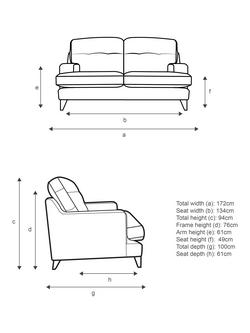 G Plan Vintage Seventy The Two Small 2 Seater Sofa, Dark Leg - view 2, Aquaclean Calor Ginger