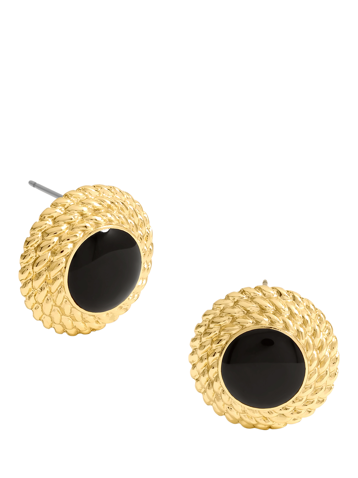 Product image 1 of 5, which shows Jon Richard Gold Plated Enamel Round Earrings