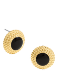 Jon Richard Gold Plated Enamel Round Earrings