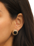 Jon Richard Gold Plated Enamel Round Earrings