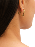 Jon Richard Waterproof Open Heart Hoop Earrings, Gold