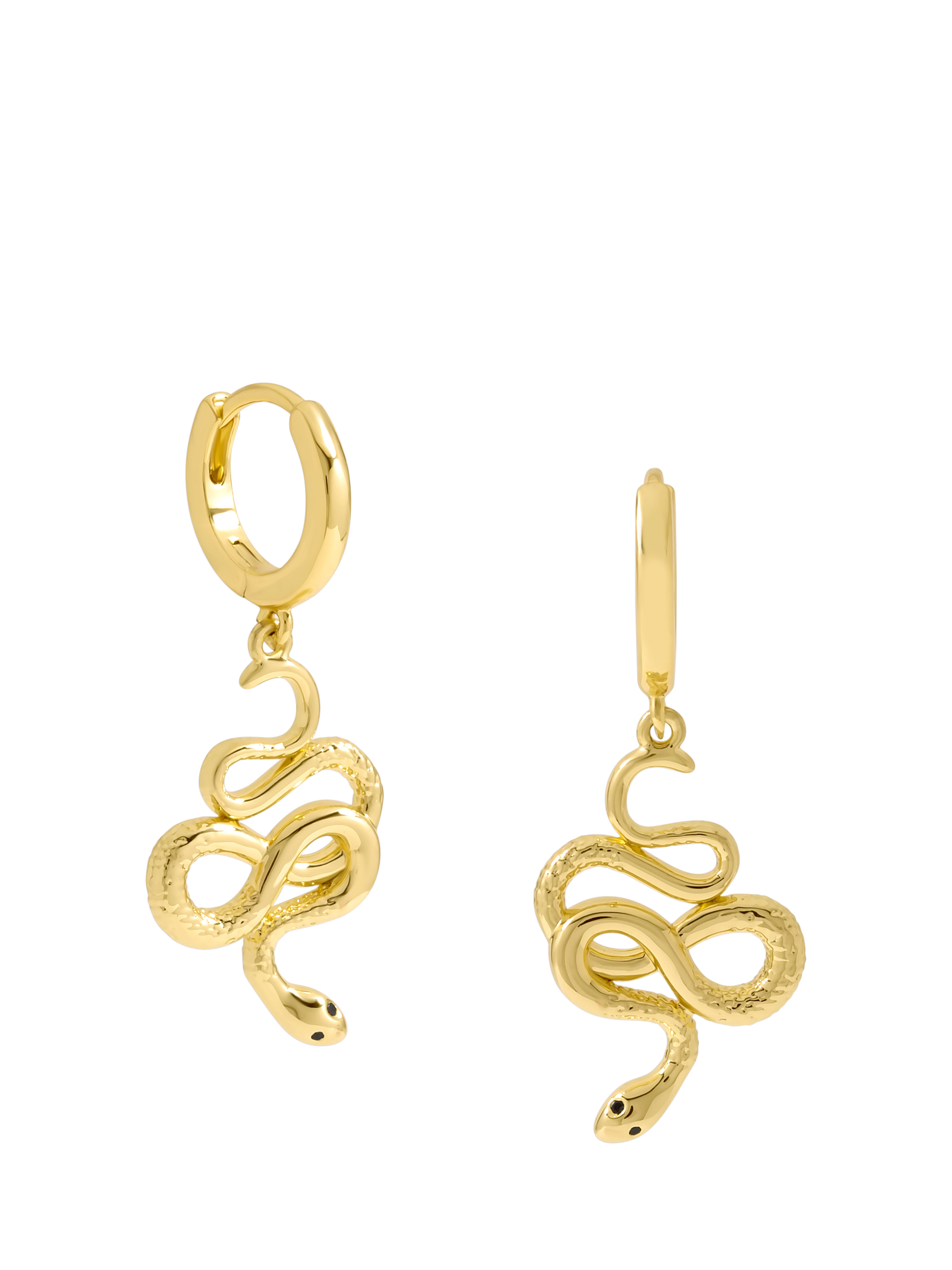 Product image 1 of 5, which shows Jon Richard Gold Plated Snake Earrings