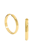 Jon Richard Waterproof Large Flat Surface Hoop Earrings, Gold