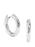 Jon Richard Waterproof Large Chubby Hoop Earrings, Silver