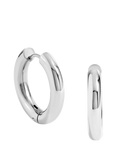 Jon Richard Waterproof Medium Chubby Hoop Earrings, Silver