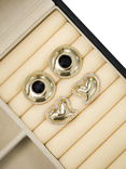 Jon Richard Statement Polished Jet Round Earrings, Gold