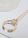 Jon Richard Pave Long Chain Pendant Necklace, Gold Plated