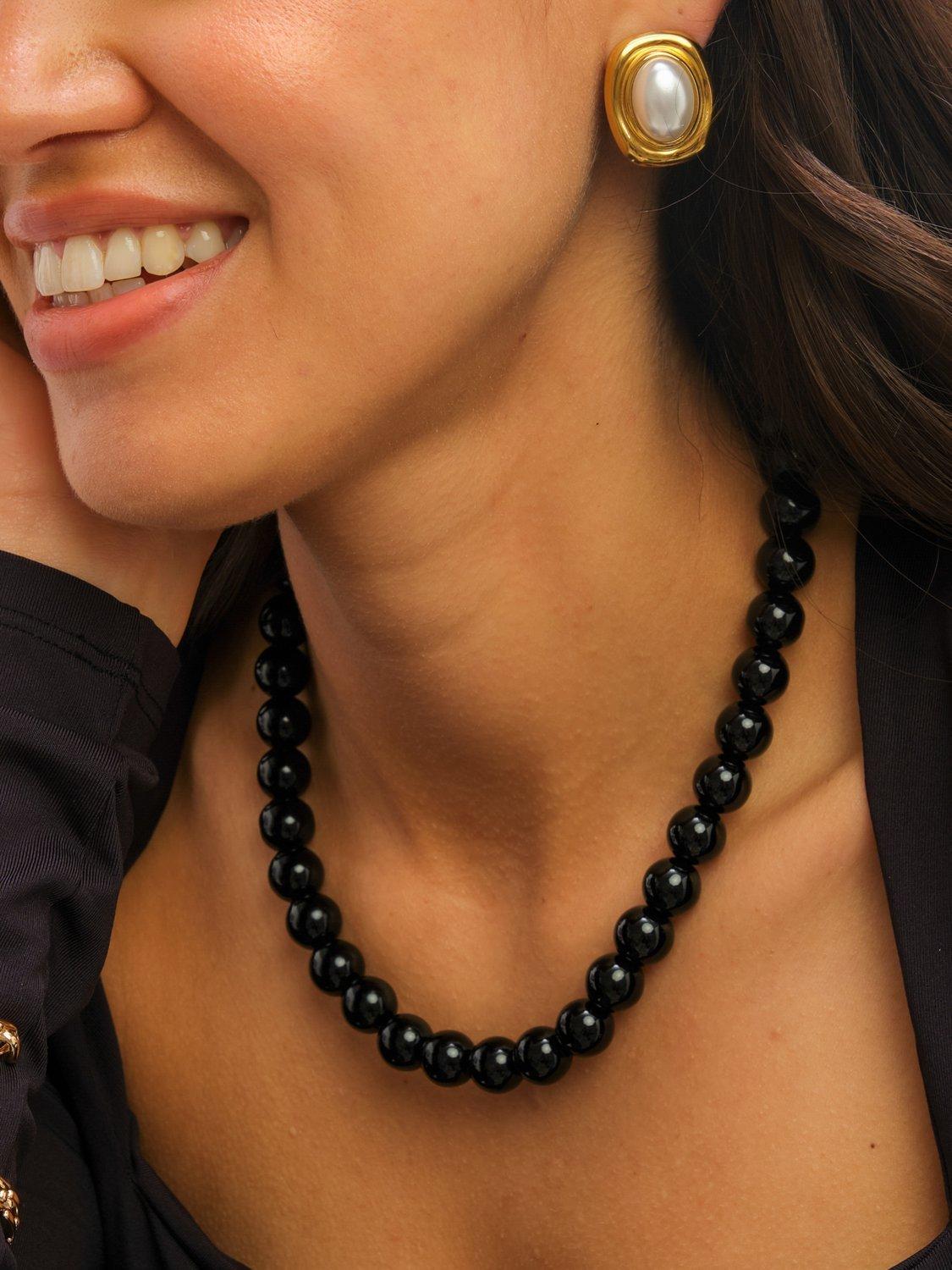 Product image 2 of 5, which shows Jon Richard Jet Resin Orb Necklace