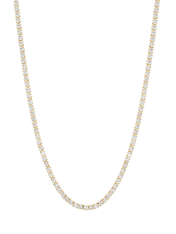 Jon Richard Stainless Steel Tennis Necklace, Silver, Silver