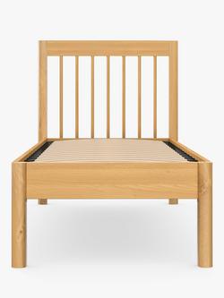 John Lewis Spindle Bed Frame, Single, Oak - view 2, Oak