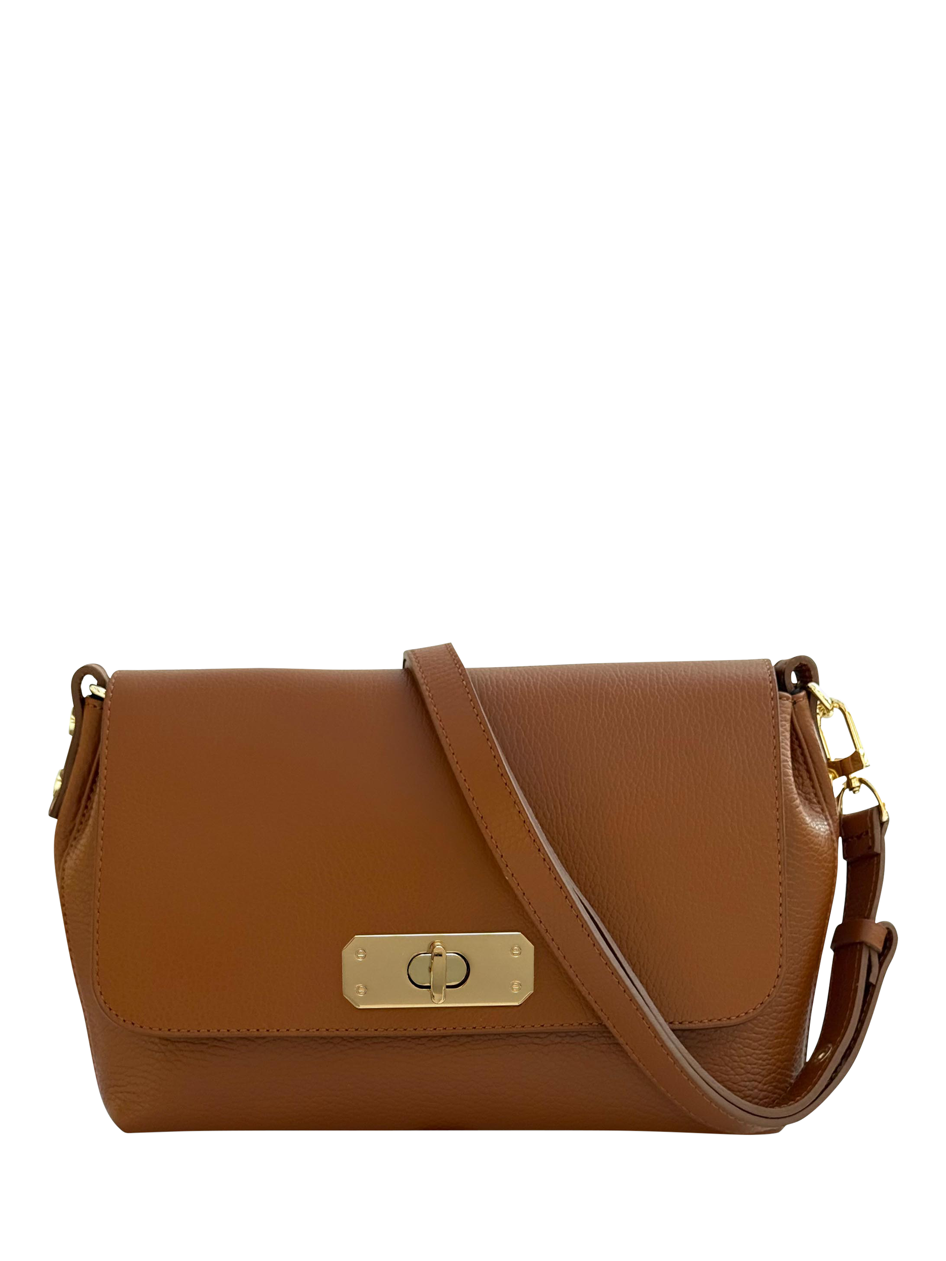 Apatchy London Maisie Leather Maxi Shoulder Bag, Tan