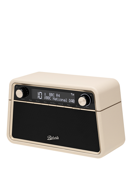 Roberts Reva DAB/DAB+/FM Bluetooth Tabletop Digital Radio, Pastel Cream