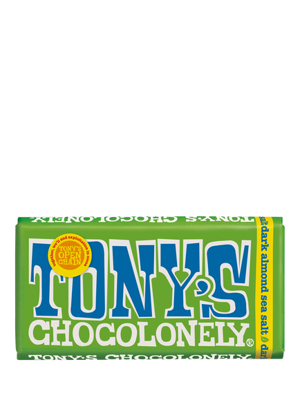 Tony's Chocolonely Almond Seasalt Dark Chocolate Bar, 180g, Multi Multi