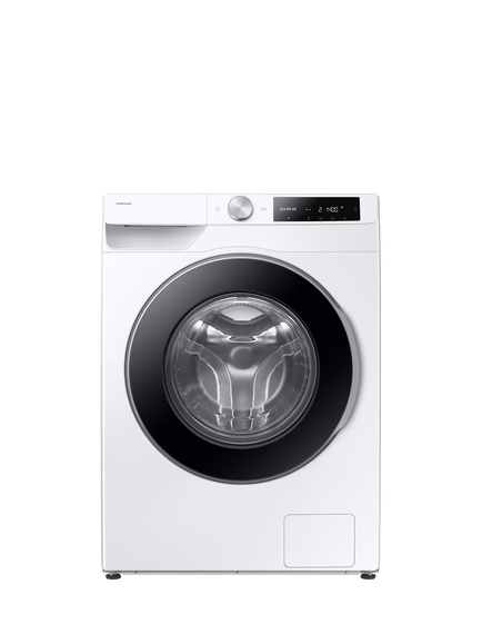 Samsung WW90DG6U25LEU1 Freestanding Washing Machine, 9kg Load, 1400rpm Spin, White, White