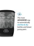 Baby Brezza Baby Bottle Steriliser and Dryer, Black