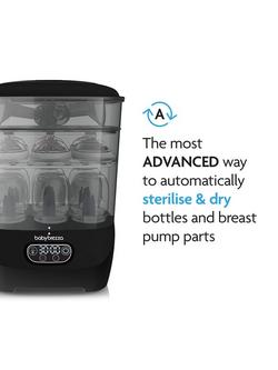 Baby Brezza Baby Bottle Steriliser and Dryer, Black - view 2, Black