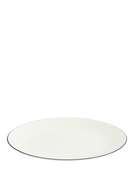 Wedgwood Gio Blue Line Bone China Side Plate, 24cm, White - view 2, White Multi White