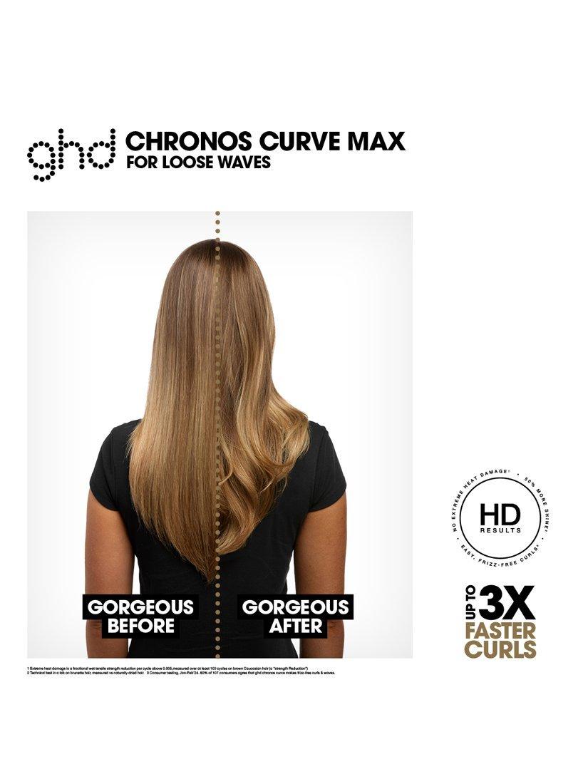 Product image 4 of 8, which shows ghd Chronos Curve Max Wand 38mm Hair Curler, Black