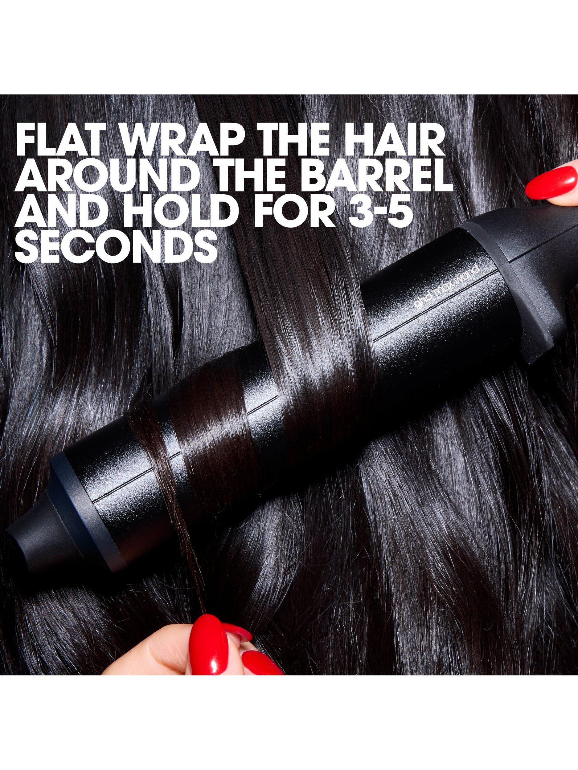 Product image 5 of 8, which shows ghd Chronos Curve Max Wand 38mm Hair Curler, Black