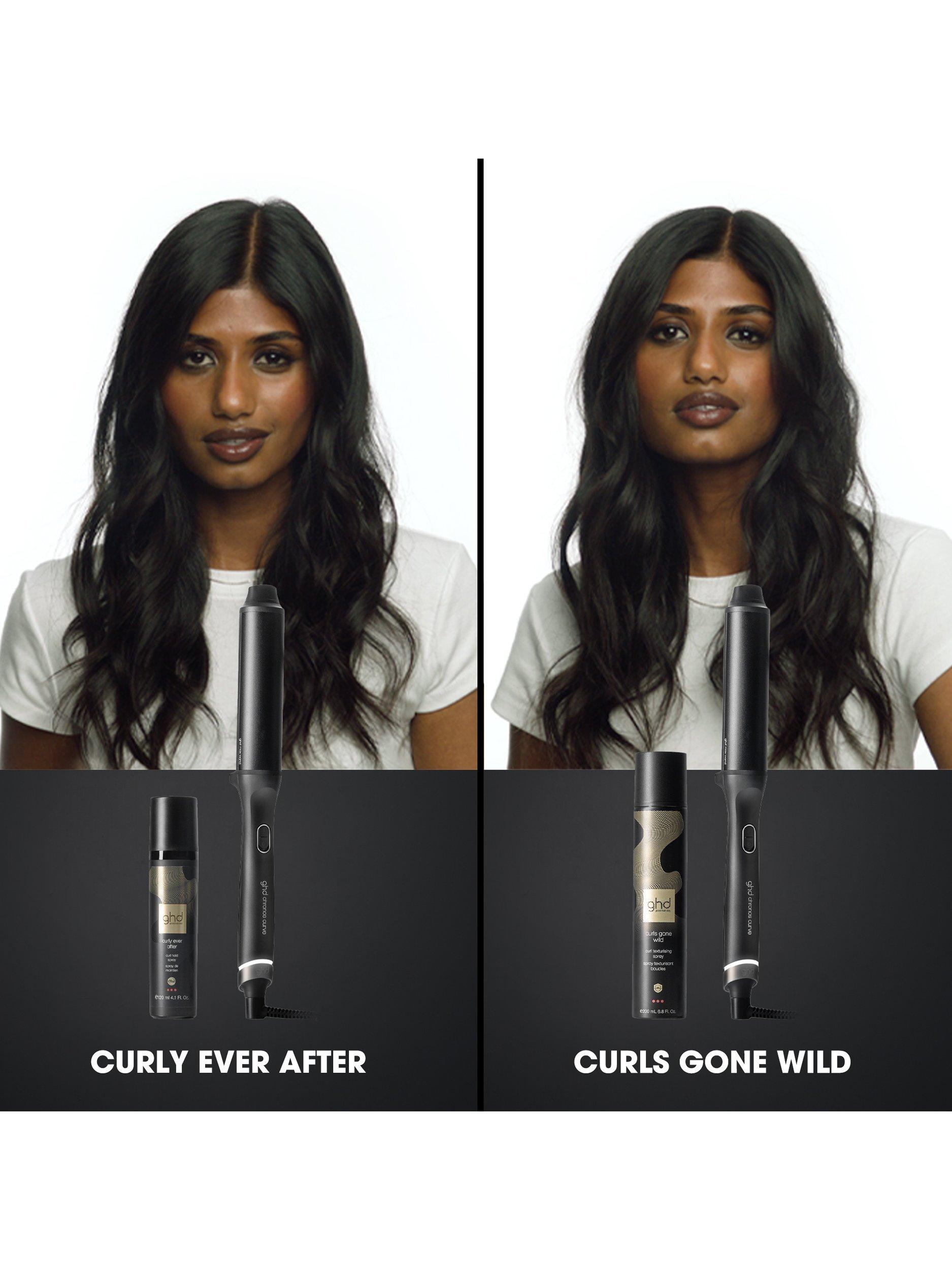 Product image 7 of 8, which shows ghd Chronos Curve Max Wand 38mm Hair Curler, Black