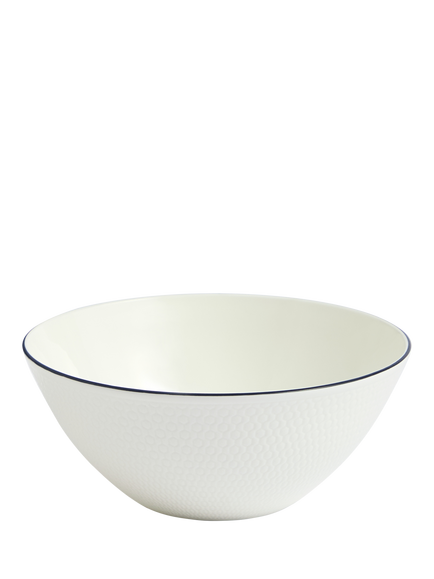 Wedgwood Gio Blue Line Bone China Cereal Bowl, 16cm, White, White Multi White