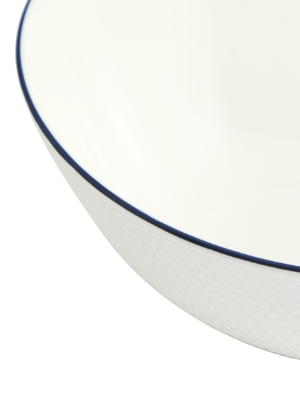 Wedgwood Gio Blue Line Bone China Cereal Bowl, 16cm, White - view 2, White Multi White