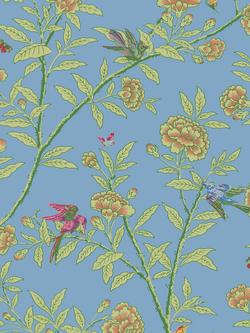 Cole & Son Roseberry with Birds Wallpaper, Hyacinth Blue