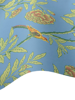 Cole & Son Roseberry with Birds Wallpaper - view 2, Hyacinth Blue