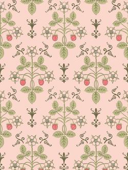 Cole & Son Strawberry Wallpaper, Chelsea Pink