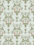 Cole & Son Strawberry Wallpaper, Duck Egg