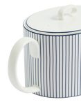 Wedgwood Gio Striped Bone China Teapot, 940ml, Blue/White