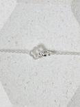 Simply Silver Pave Clover Interlink Bracelet, Silver