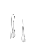 Simply Silver Polished Curved Fishook Drop Earrings
