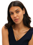 Simply Silver Polished Open Heart Stud Earrings, Silver
