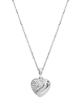 Simply Silver Polished Micro Pave Pendant
