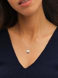 Simply Silver Polished Micro Pave Pendant
