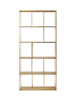 Swoon Aero Wide Shelving Unit, Brass, Brass