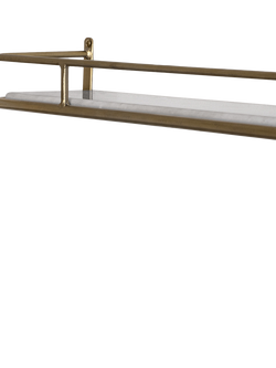 Swoon Connaught Marble Wall Shelf, Brass - view 2, Marble And Brass