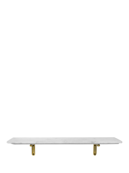 Swoon Jackman Marble Wall Shelf, White, White Marble
