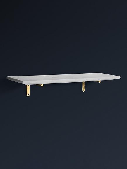 Swoon Jackman Marble Wall Shelf, White - view 2, White Marble