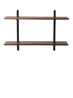 Swoon Jackman Wall Shelves, Dark Brown, Dark Brown