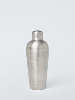 John Lewis Matt Finish Hammered Stainless Steel Cocktail Shaker, 500ml, Stainless Steel