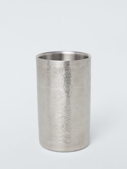 John Lewis Matt Finish Hammered Stainless Steel Wine Cooler, Stainless Steel