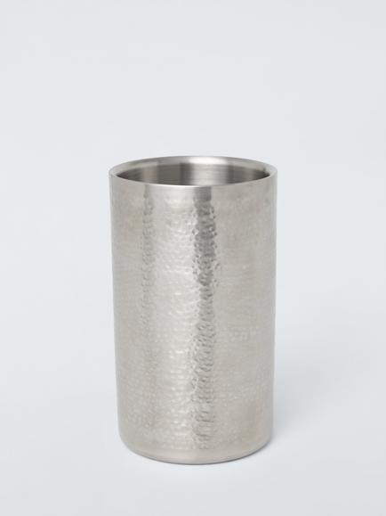 John Lewis Matt Finish Hammered Stainless Steel Wine Cooler, Stainless Steel
