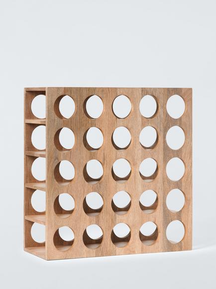 John Lewis Wine Rack, 25 Bottle, FSC-Certified (Mango Wood), Natural