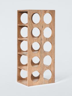 John Lewis Wine Rack, 10 Bottle, FSC-Certified (Mango Wood), Natural