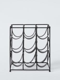 John Lewis Metal Wine Rack, 9 Bottle, Black - view 2, Black
